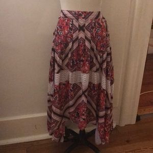 Free People boho midi skirt